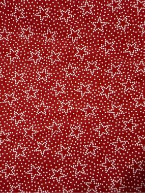 Vintage Dark Red Star Cotton Fabric